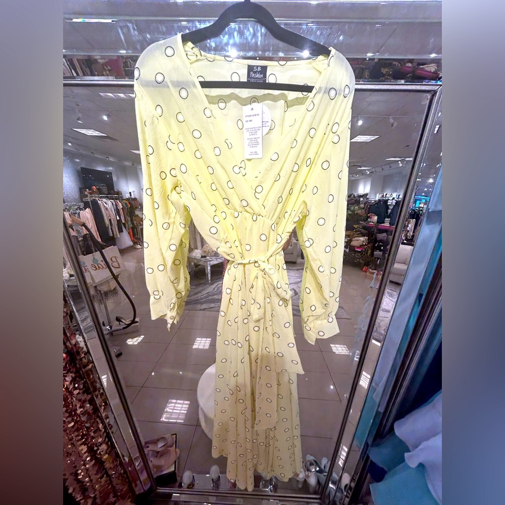 Yellow & Pink Polka Dot SB Fashion Dress